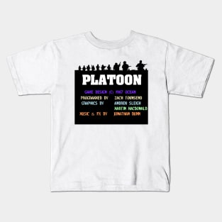 Platoon C64 Credits Screen (For Light Colors) Kids T-Shirt